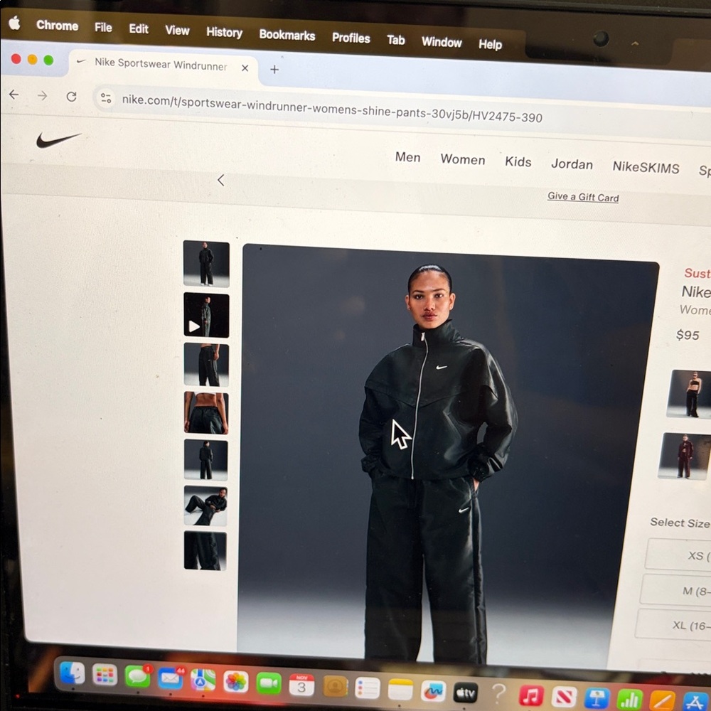 Nike Women  Black Windbreaker pants - Picture 6 of 6